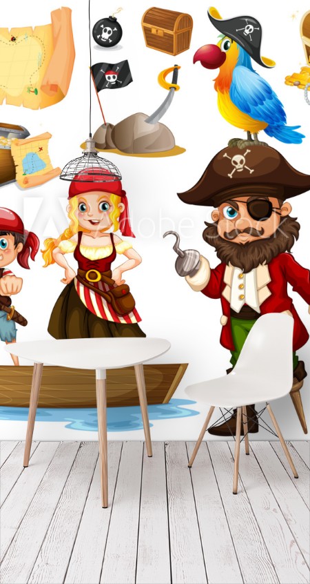 Afbeeldingen van Pirate and crew on ship